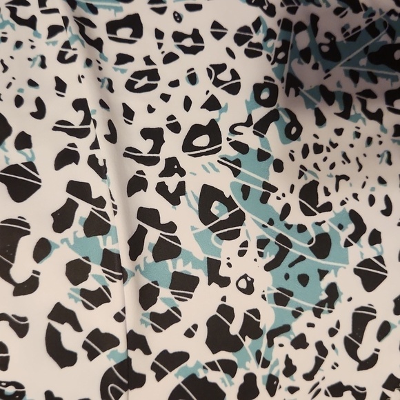 Grey white teal leopard bikini! Beach vacation swim pool travel Size large! - Picture 2 of 4